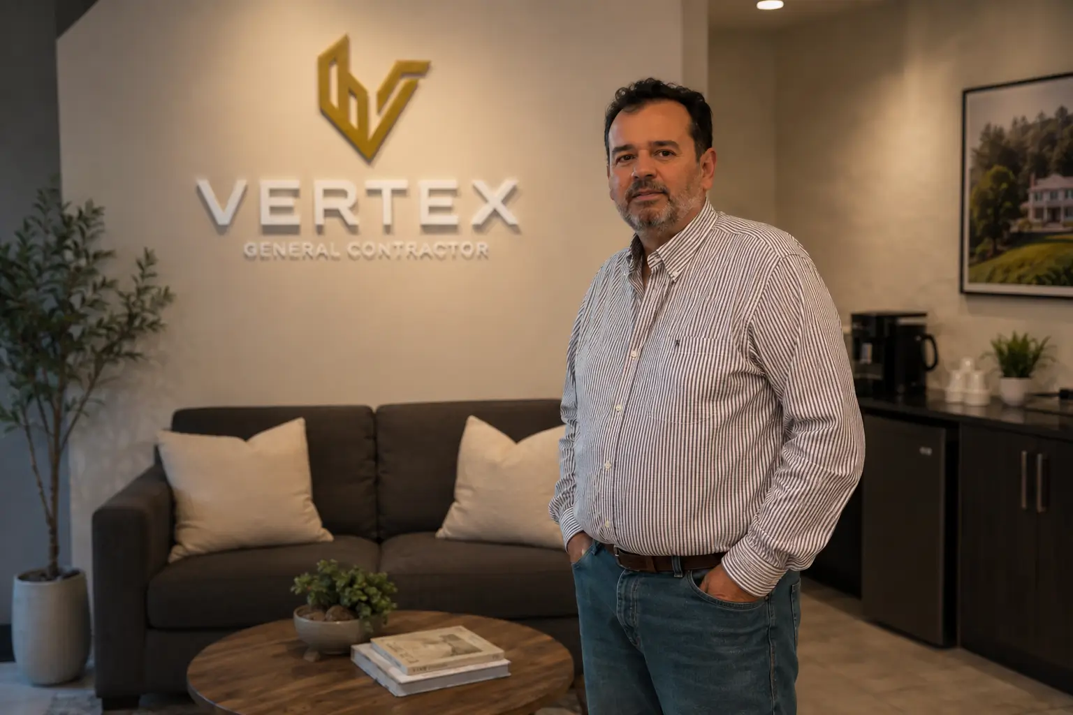 Marcelo Tavares CEO of Vertex General Contractor in San Francisco Bay Area office
